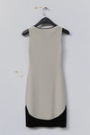 SWAYING/KNIT contrasting color collar vest skirt SW23SS2L02 meters gray PS57